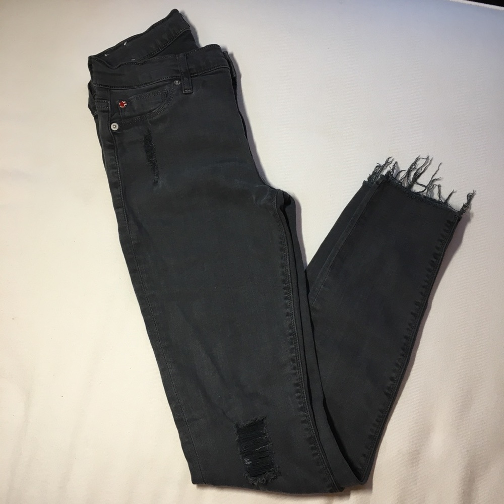 Hudson Jeans Faded Black/ Grey Super Skinny Jeans